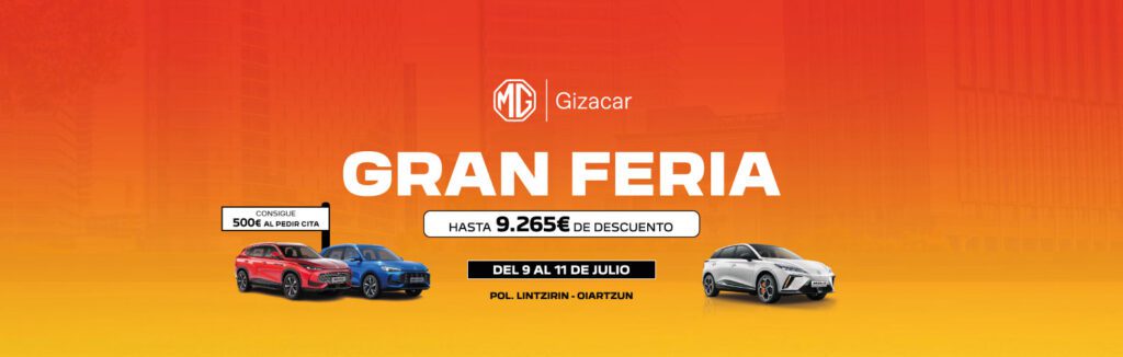 Gran Feria MG Gizacar en Gipuzkoa del 9 al 11 de julio